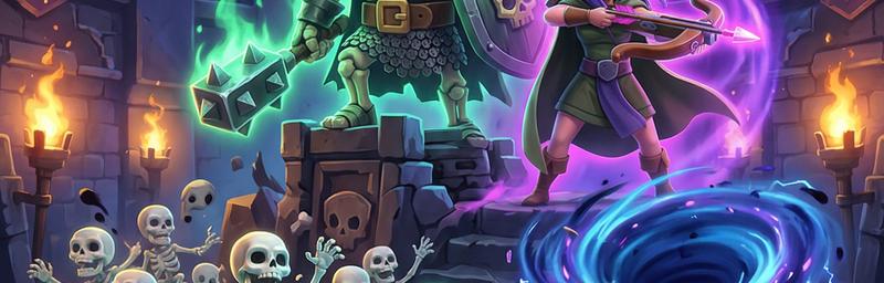 Key cards: Graveyard, Skeleton King, Archer Queen, Void